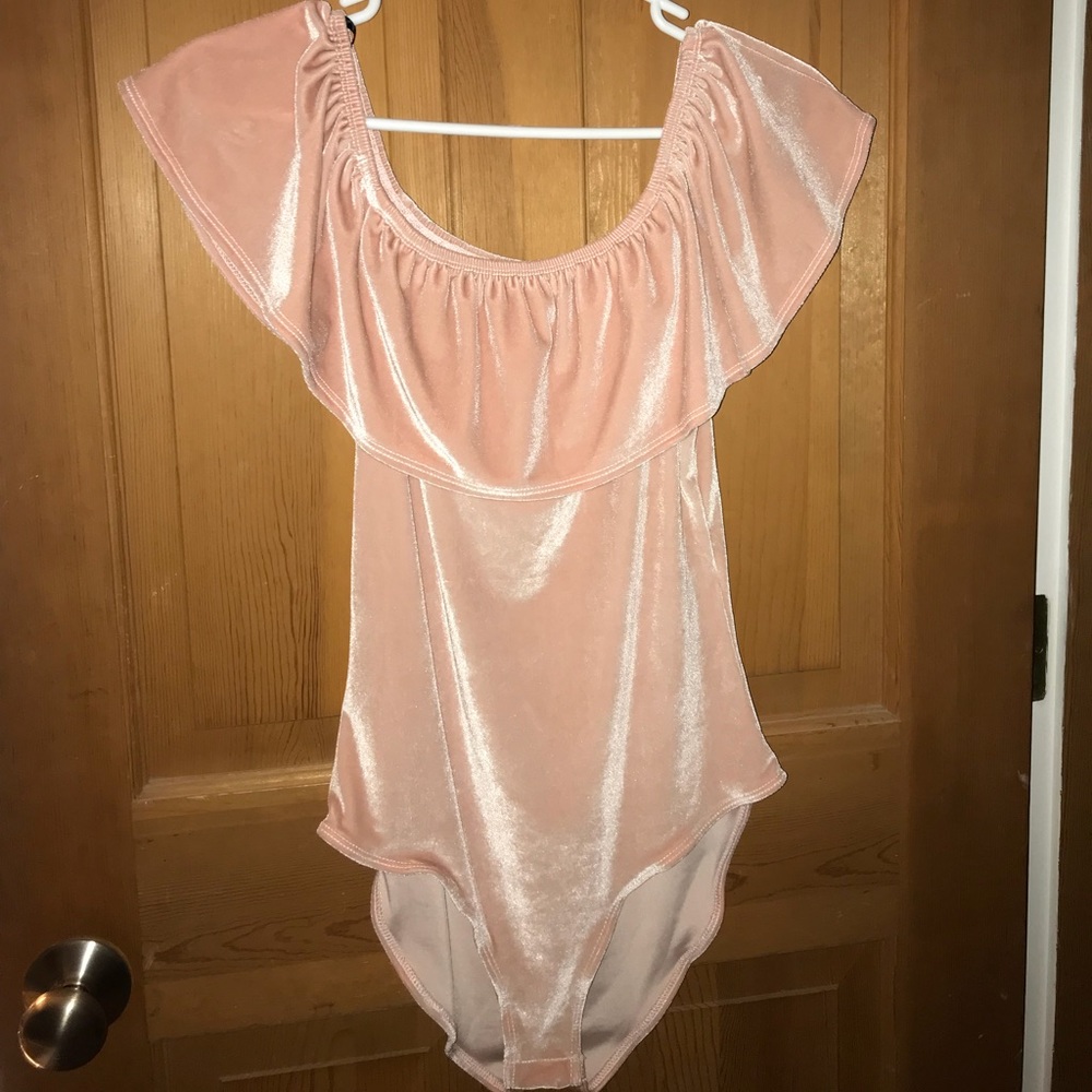 Off The Shoulder Velvet Body Suit